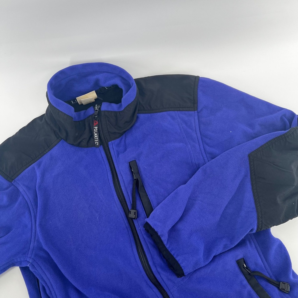 Vintage LL Bean Polartec Windbloc Fleece Jacket Mens Small‎ Blue Full Zip USA